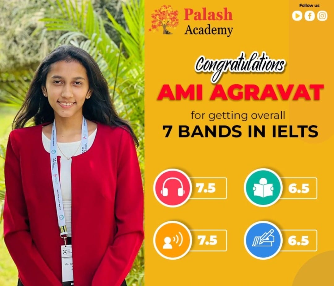 Ami Agravat — IELTS — Overall 7 Bands